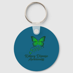 Ckd kidney disease awareness green ribbon cuteCkd Key Ring