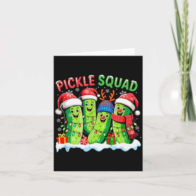 Ckle Christmas Squad Group Santa Reindeer Ckles Ve Card (Front)