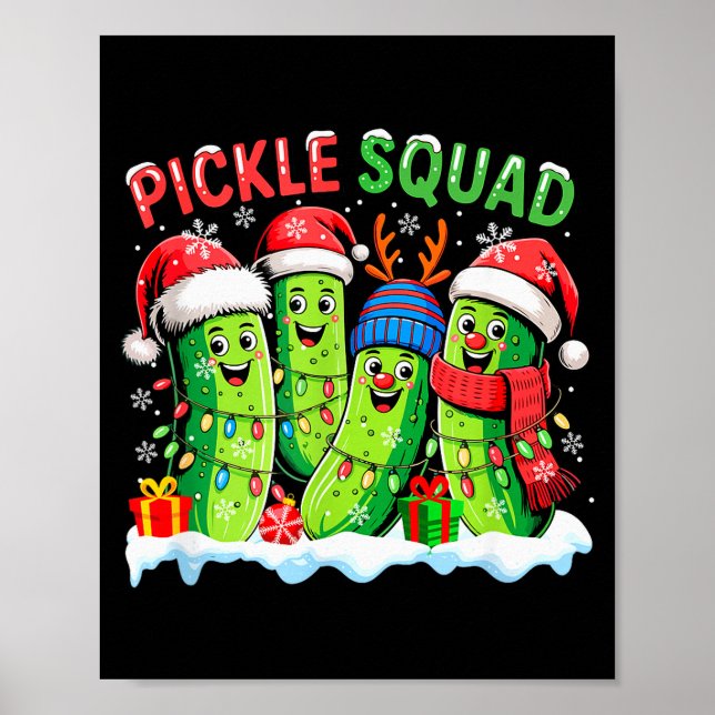 Ckle Christmas Squad Group Santa Reindeer Ckles Ve Poster (Front)