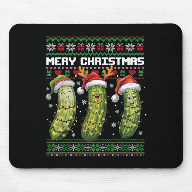 Ckle Lovers Funny Christmas Pajama Family Grandma  Mouse Pad (Front)