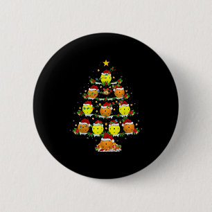 Ckleball Christmas Tree Lights Funny Srts Player X 6 Cm Round Badge