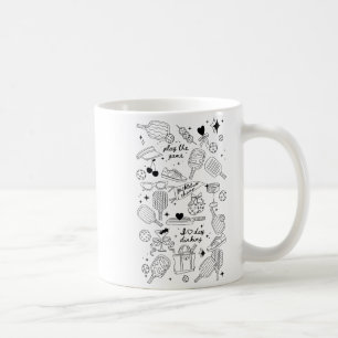 Ckleball Doodles In Black On Beige Retro Comfort C Coffee Mug