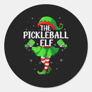 Ckleball Elf Christmas Girls Women Elf Squad Xmas Classic Round Sticker