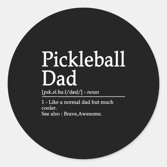 Ckleball Funny Ckleball Dad Quote Definition Fathe Classic Round Sticker (Front)