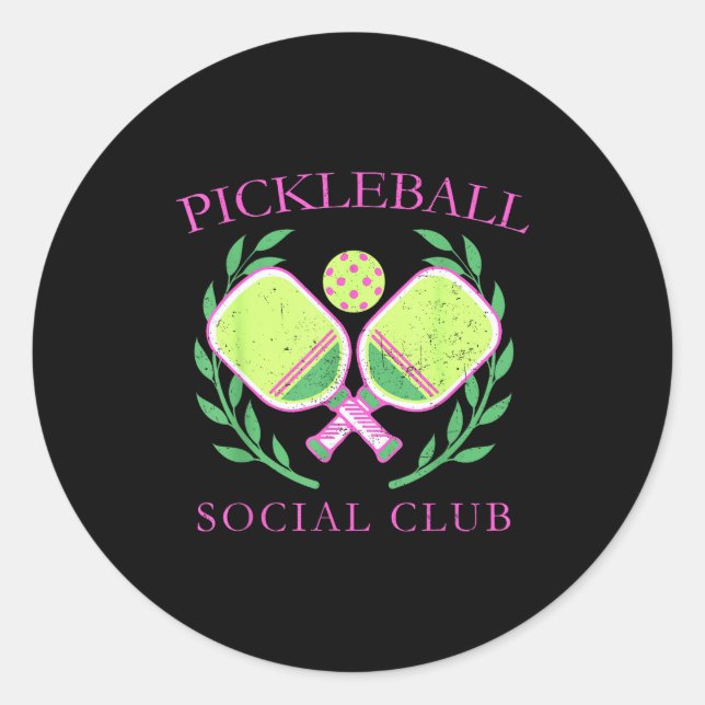 Ckleball Social Club Enthusiasts _ Fun Srt Lovers  Classic Round Sticker (Front)