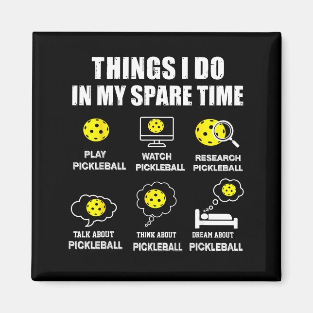 Ckleball Things I Do In My Spare Time, Funny Ckleb Magnet (Front)