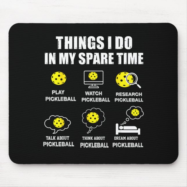 Ckleball Things I Do In My Spare Time, Funny Ckleb Mouse Pad (Front)