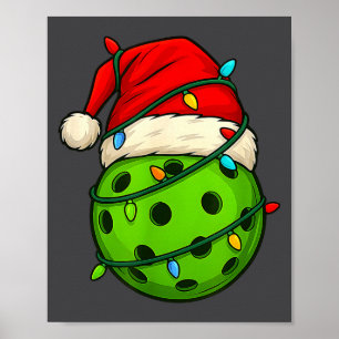 Ckleball With Santa Hat Funny Christmas Xmas Gift  Poster