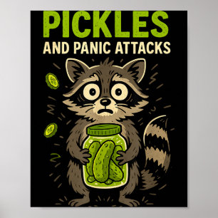 Ckles And Panic Attacks Raccoon Trash Panda Funny Poster