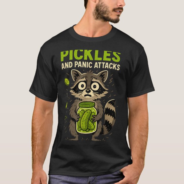 Ckles And Panic Attacks Raccoon Trash Panda Funny  T-Shirt (Front)