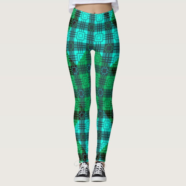 CKP01.Chequered Pattern -12A-ex Leggings (Front)