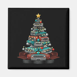 Ckup Truck Christmas Tree Funny Clic Car Graphic M Magnet