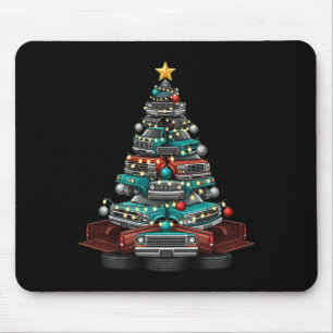 Ckup Truck Christmas Tree Funny Clic Car Graphic M Mouse Pad