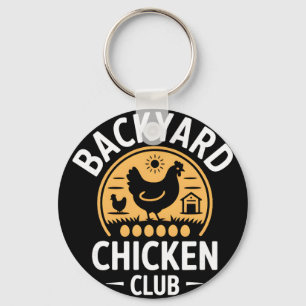Ckyard Chicken Club Fresh Eggs Daily Farm Living C Key Ring