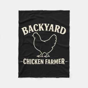 Ckyard Chicken Farmer Fleece Blanket