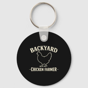 Ckyard Chicken Farmer Key Ring