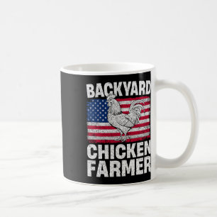 Ckyard Chicken Farmer Usa Flag Patriotic 4th Of Ju Coffee Mug