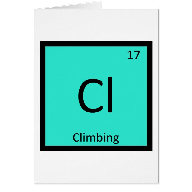 Cl - Climbing Sports Chemistry Periodic Table (Front)