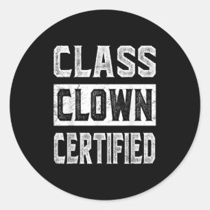 Cl Clown Certified Motivational Teacher Student Classic Round Sticker