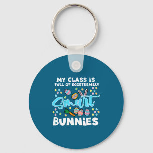 Cl Full Eggstremely Smart Bunnies Easter Teache Key Ring