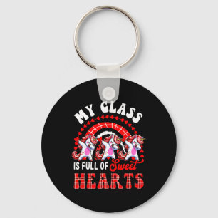 Cl Full Of Sweet Hearts Valentine Teacher Dabbing Key Ring