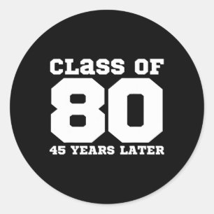 Cl Of 1980 Classic Round Sticker