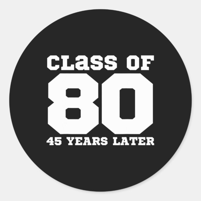 Cl Of 1980  Classic Round Sticker (Front)