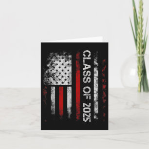 Cl Of 2025 American Flag Usa Graduation For Him Se Card