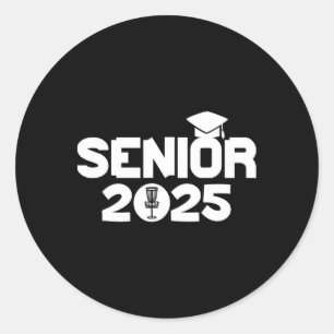 Cl Of 2025 Disc Golf Graduation 2025 Grad Senior Classic Round Sticker