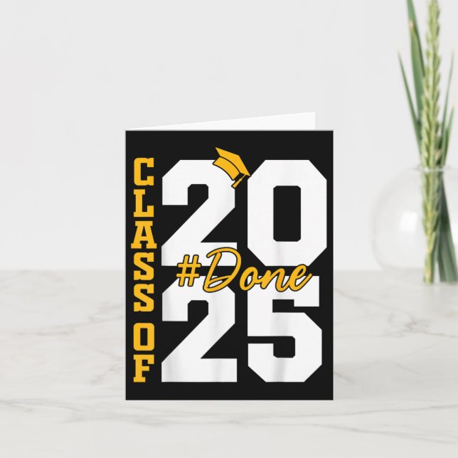 Cl Of 2025 Done Graduation 2025  Card (Front)