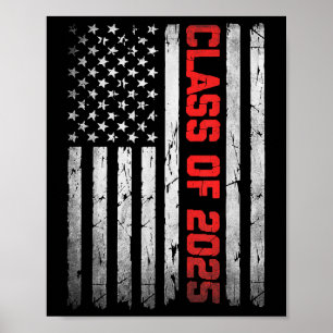 Cl Of 2025 Flag Usa Senior 2025 Graduation 25 Mens Poster