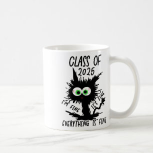 Cl Of 2025 Funny Black Cat  Coffee Mug