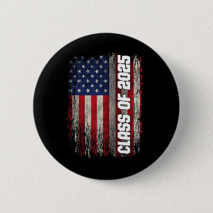 Cl Of 2025 Funny Senior 2025 Usa American Flag 6 Cm Round Badge