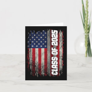 Cl Of 2025 Funny Senior 2025 Usa American Flag  Card