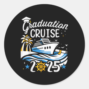 Cl Of 2025 Graduation Cruise For Senior Graduates Classic Round Sticker
