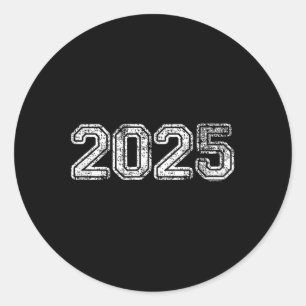 Cl Of 2025 _ Graduation School Vintage Spirit Seni Classic Round Sticker