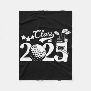 Cl Of 2025 Graduation Senior 2025 Golfer Golf Play Fleece Blanket