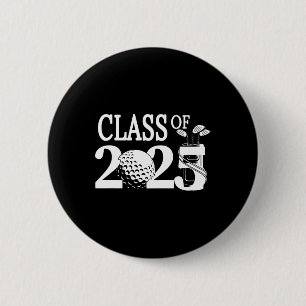 Cl Of 2025 Graduation Senior Golfer Golf Player Gr 6 Cm Round Badge