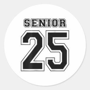 Cl Of 2025 High School Senior 25 On Ck Graduation  Classic Round Sticker