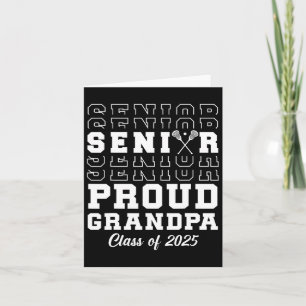 Cl Of 2025 Lacrosse Grandpa Senior Graduation Grad Card
