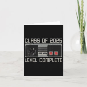 Cl Of 2025 Level Complete Senior Graduation Gamer  Card