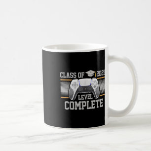 Cl Of 2025 Level Complete Video Gamer Senior Gradu Coffee Mug