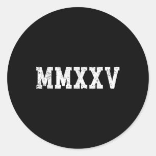 Cl Of 2025 Mmxxv Senior 2025 Graduation Spirit Vin Classic Round Sticker