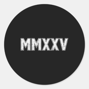 Cl Of 2025 Mmxxv Vintage Freshman 2025 Senior Grad Classic Round Sticker