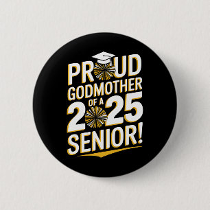 Cl Of 2025 Proud Godmother Cheerleading Senior Gra 6 Cm Round Badge