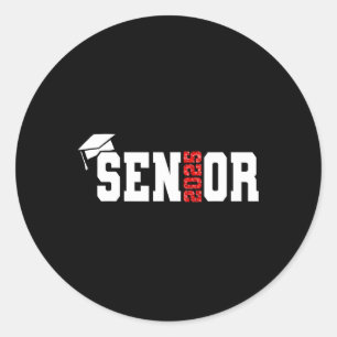 Cl Of 2025 Senior 2025 Back To School 2025 Graduat Classic Round Sticker
