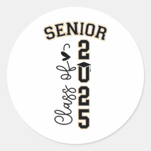 Cl Of 2025 Senior 2025 Graduation 2 Classic Round Sticker