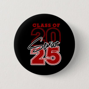 Cl Of 2025 Senior - 2025 Graduation Red 6 Cm Round Badge