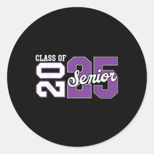 Cl Of 2025 Senior 2025 Senior Graduation Year 2025 Classic Round Sticker