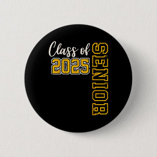 Cl Of 2025 Senior 25 High School Graduation Black 6 Cm Round Badge